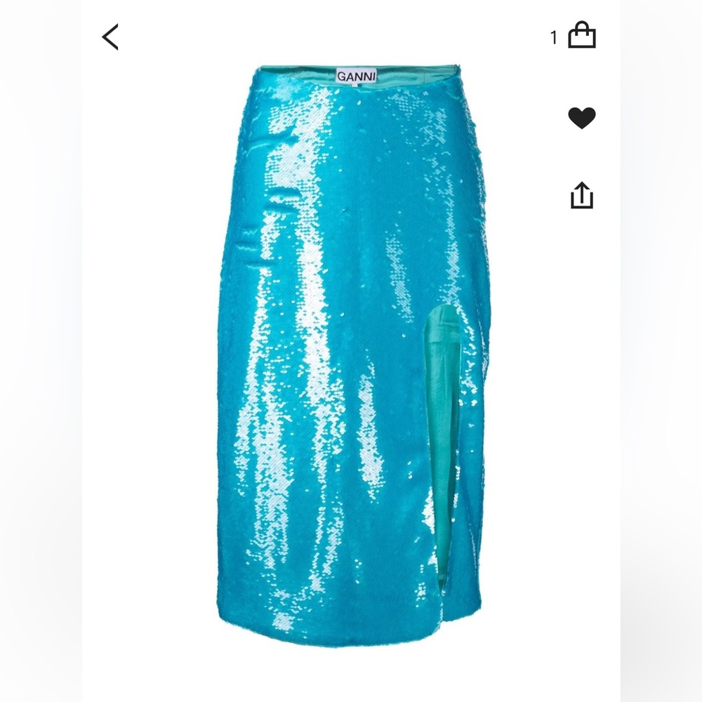 Ganni Sequin Slit Skirt